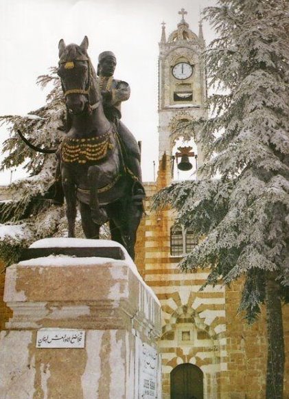 4) St George Maronite church - Ehden - built in 1880 and houses the mummified body of the Ehden-born Youssef Bek Karam (1823 - 1889), who protected the Maronites against the Ottomans and fought for an independent Lebanon, the statue of the national hero stands in the courtyard.