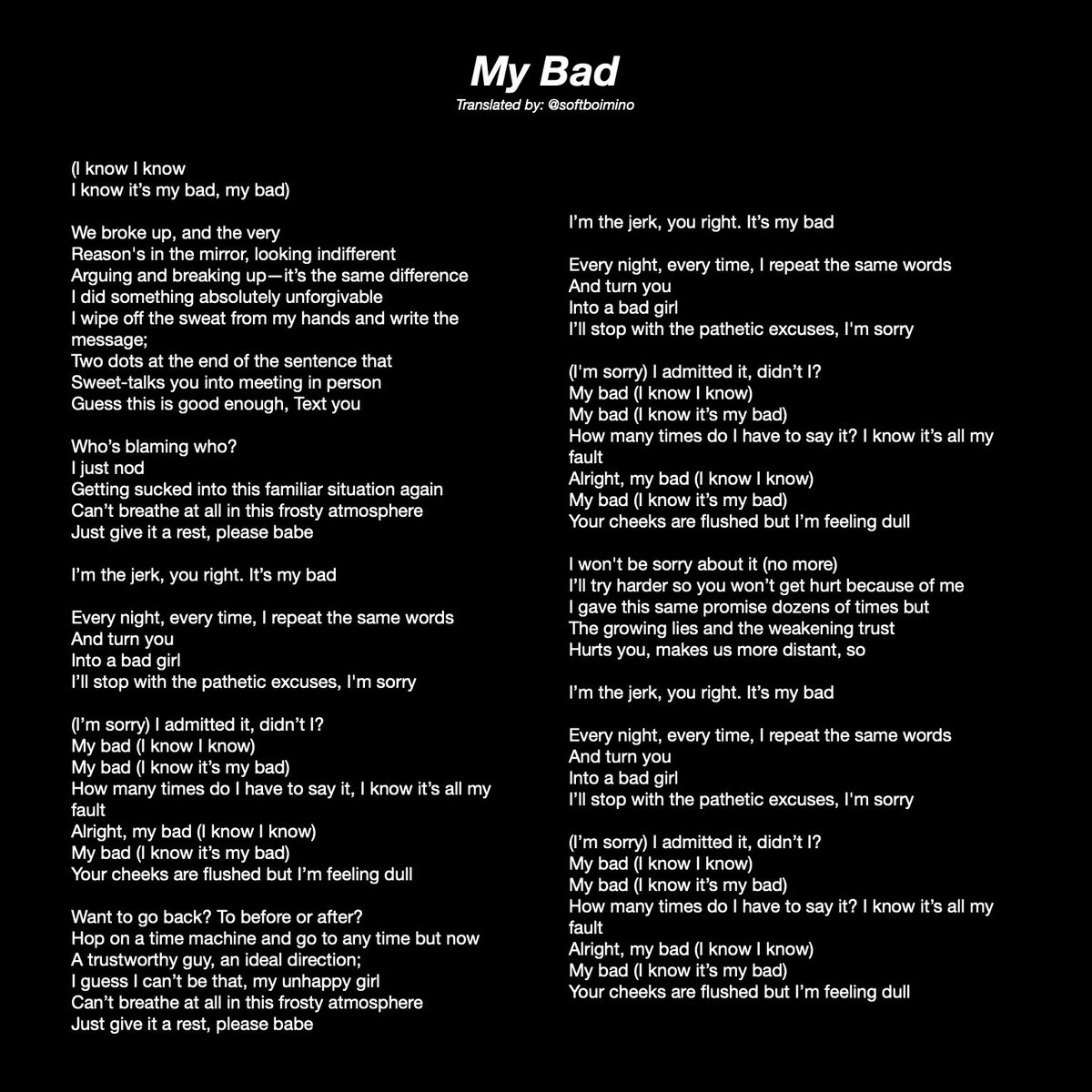 Everyday - WINNER lyrics (English translation)
