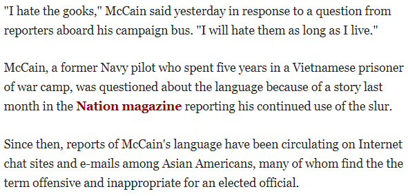 more receipts on mccain's rabid racism