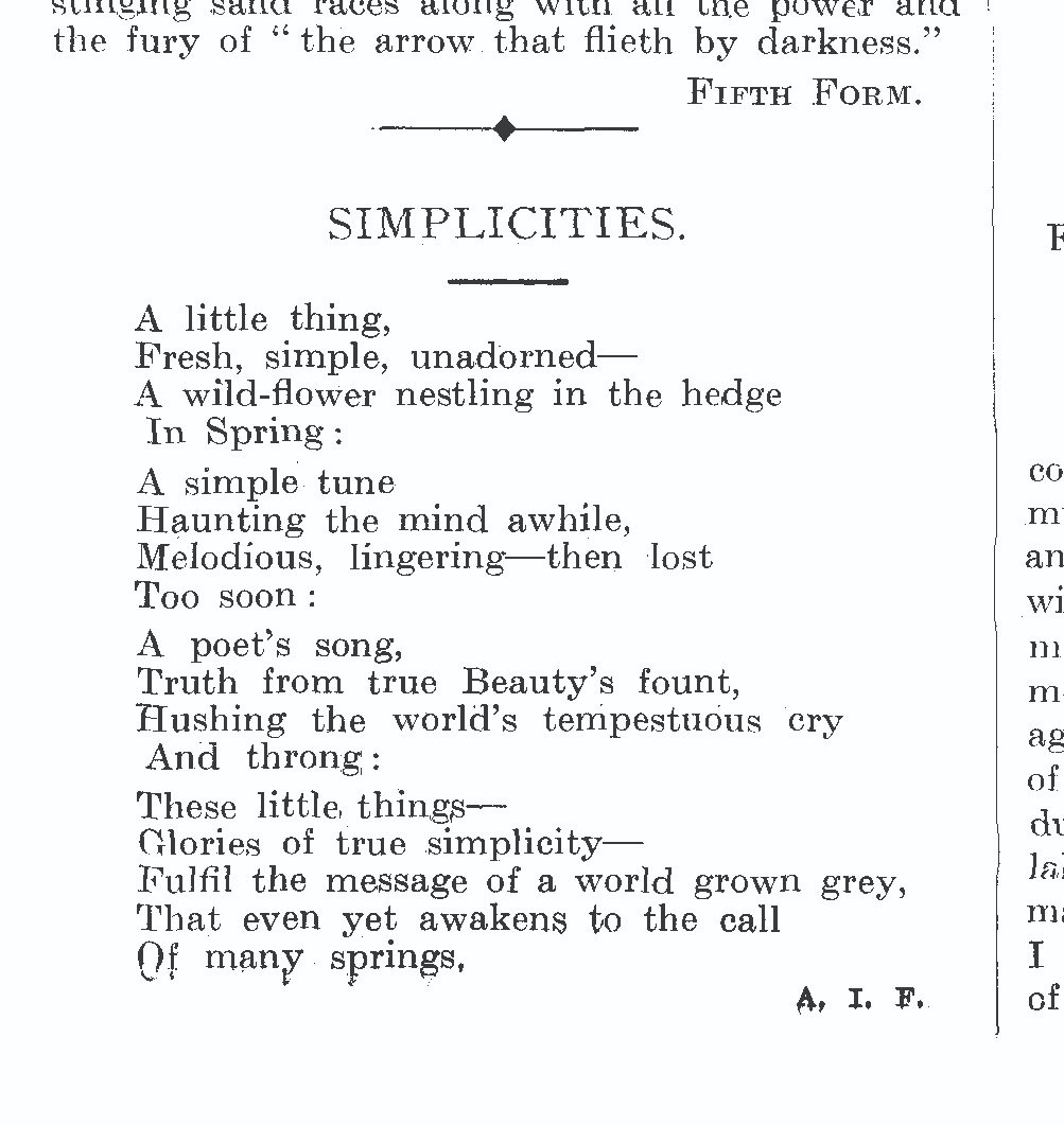 OldHarrovians's tweet photo. 1/2 #tbt a poem found in The Harrovian Vol XLII No 7 23 November 1929. During this time of uncertainty, this poem entitled Simplicities, found in The Harrovian Archive, https://t.co/de9I4rKbMC, reminded us of the joy and comfort to be found in the simple things in life. https://t.co/kLxspP5lBZ