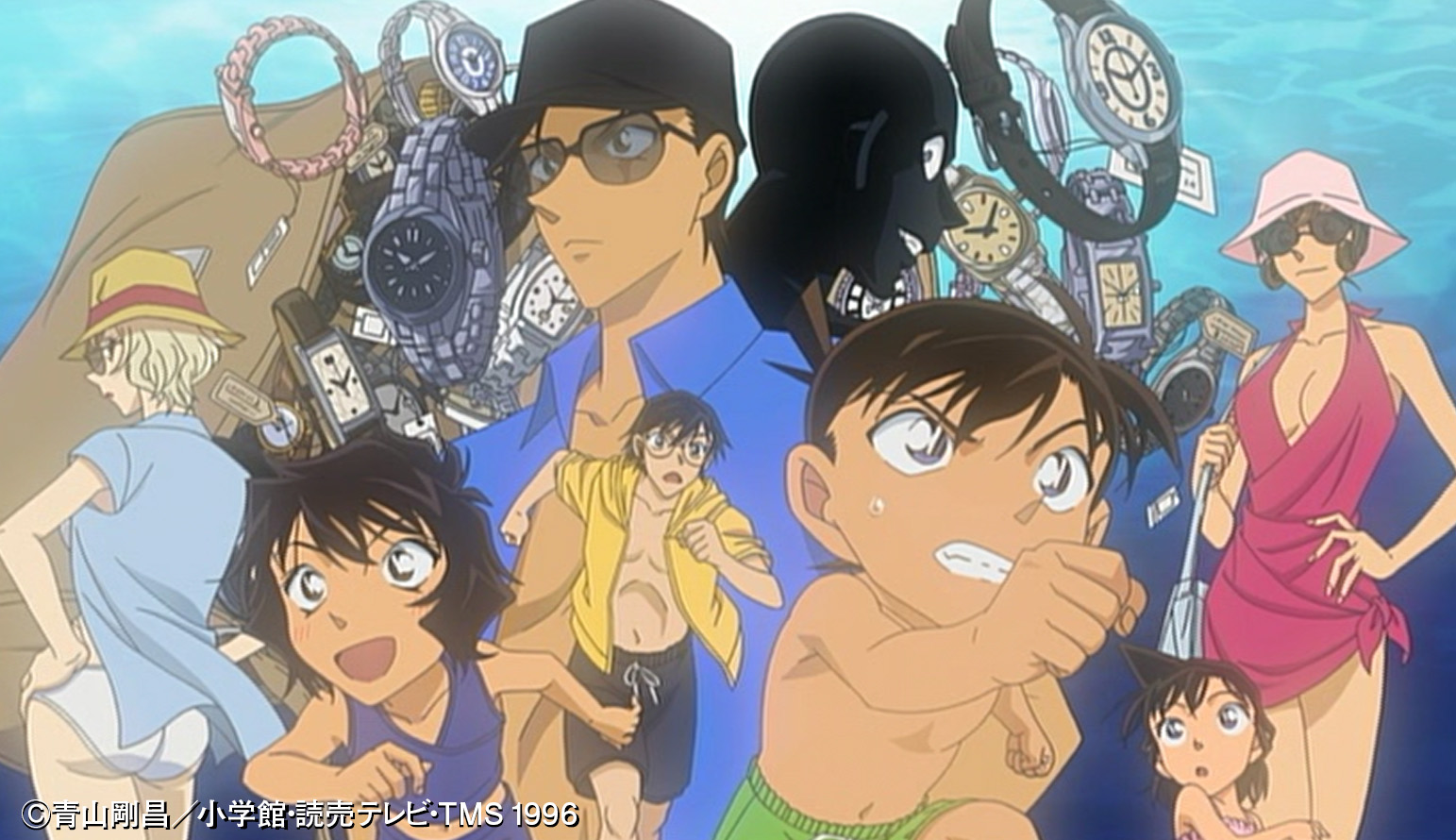 江戸川コナン 10年前の夏 にぎわう海水浴場に崖から車が転落した 赤井さんの推理では 車には同乗者がいたと そしてこの浜辺のどこかに 車に乗っていた共犯者がいるはず 3人に絞り込まれた容疑者 犯人は誰だ Tvアニメ 名探偵コナン リマスター版