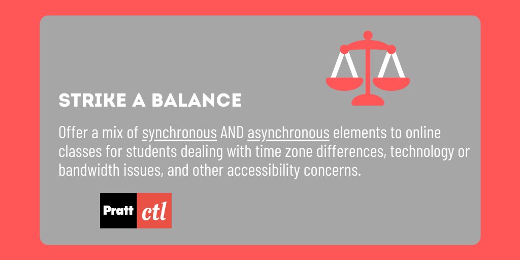 CtlPratt's tweet image. How can faculty and instructors ensure that all students have access to the materials they need to succeed in the course when the learning contexts are rapidly changing?
#prattteachingandlearning #sotl #pedagogy #empowerstudents #consideraccessibility #UDL #studentengagement