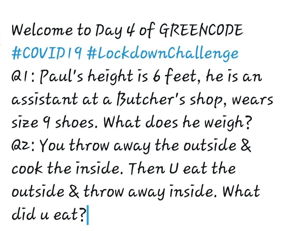 greencode12's tweet image. The Rule of todays game.
You must get the two questions correct to be a winner.
You must be the first be have the 2 questions right to be winner on your platforms.
The contest is live on Facebook, Twitter and Instagram.
The Day 4  #lockchallenge ends by 10pm
Best of luck.