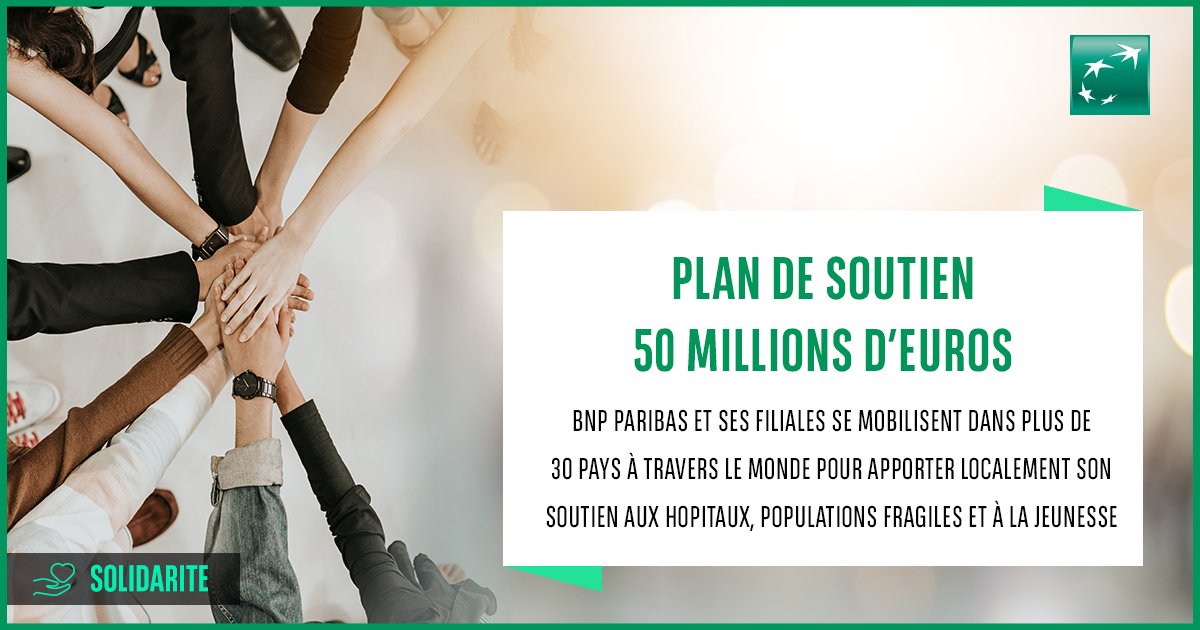 Isolement des + vulnérables, souffrance des soignants, creusement des inégalités 🇫🇷. Face à la déferlante du #COVIDー19, <a href="/BNPParibas/">BNP Paribas Group</a> renforce son soutien pour ceux qui nous sont essentiels : ONG, hôpitaux, acteurs des banlieues.
#BNPPAidPlan #ActForImpact

bit.ly/2K4tdHL