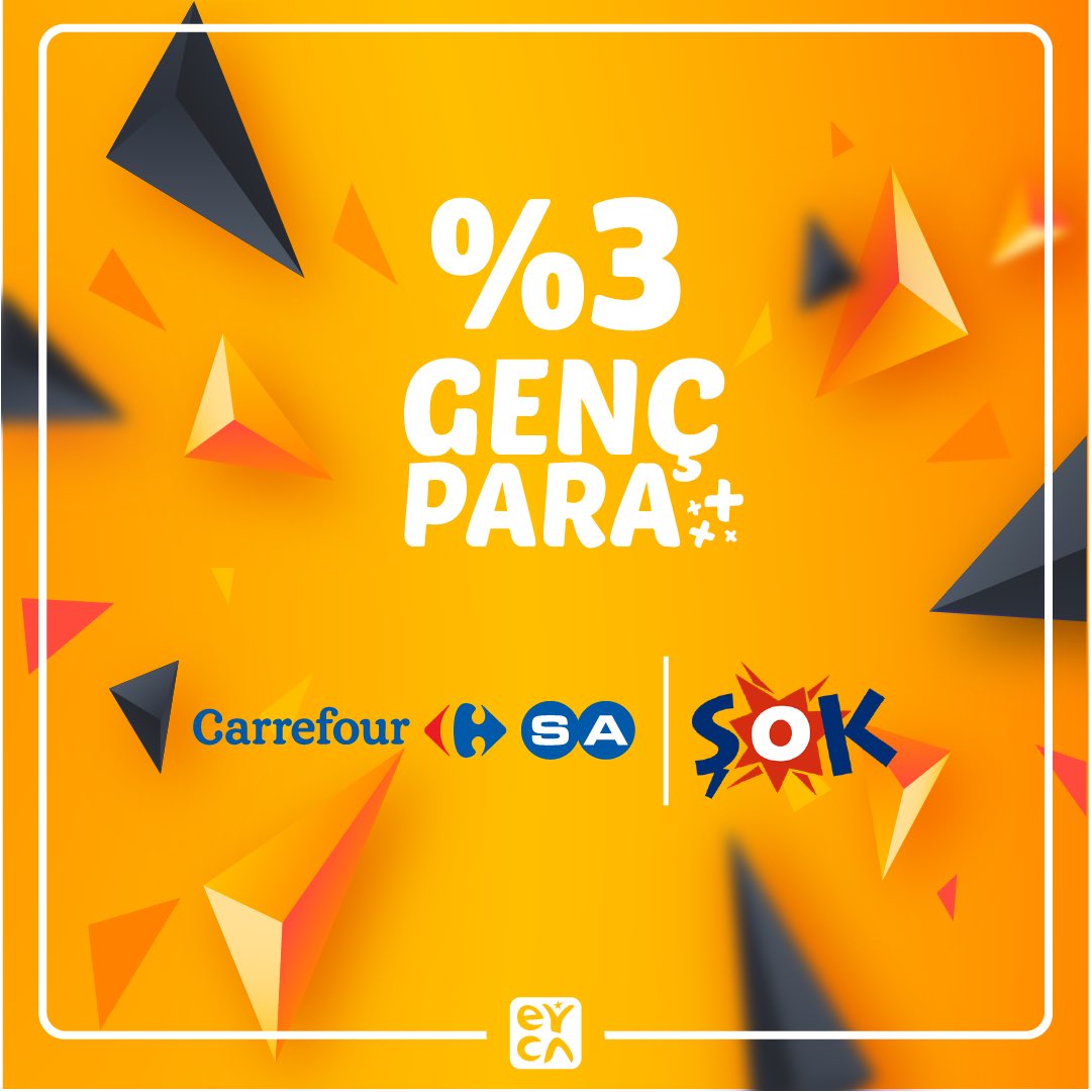 EYCA Kart'ın ile Şok ve CarrefourSA mağazalarında yapacağın alışverişlerde %3 GençPara iadesi kazan. 

Üstelik kazandığın GençPara'ları dilediğin zaman dilediğin yerde harca! #gencpara #eycakart #eycaturkiye