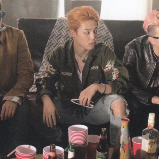 jimin with orange hair; a deadly thread