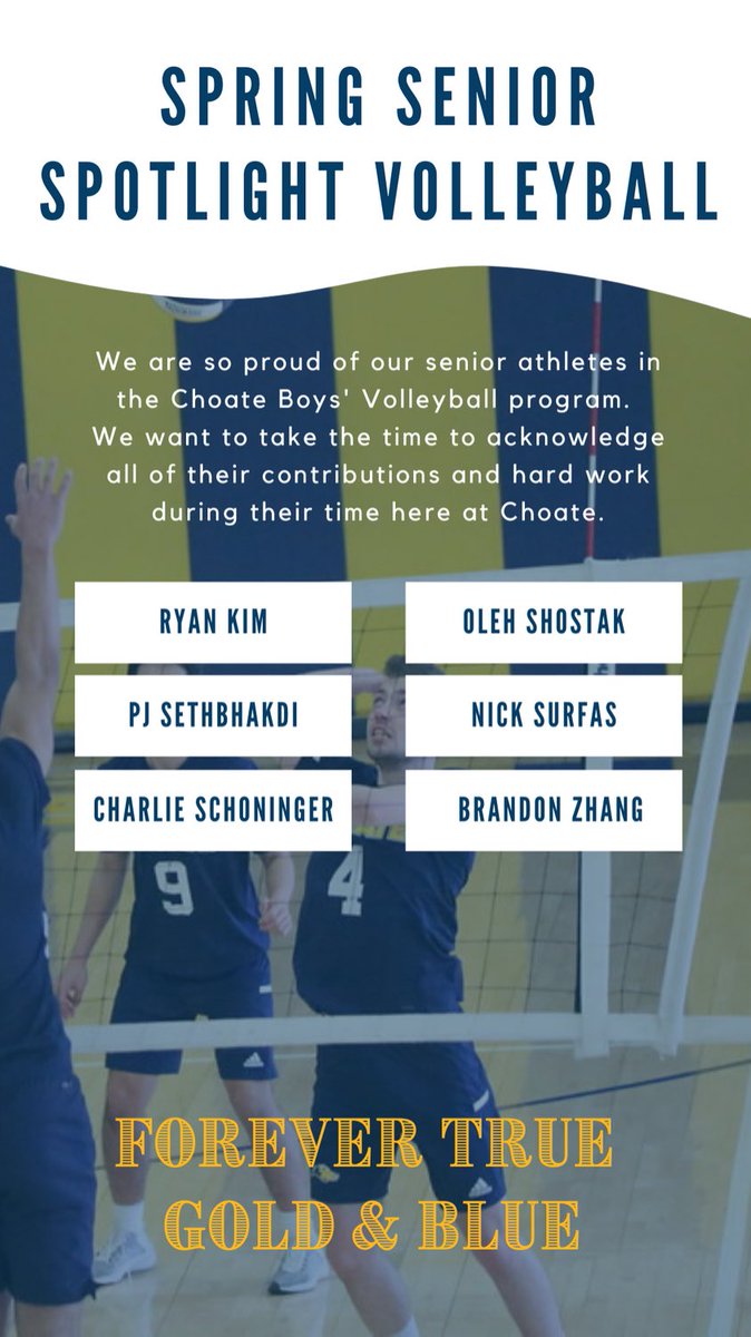 ChoateAthletics's tweet photo. Spring senior spotlight today featuring Sailing and Boys Volleyball! #gochoate #choatesailing #choatevolleyball #choosechoate https://t.co/zWeERxxubg