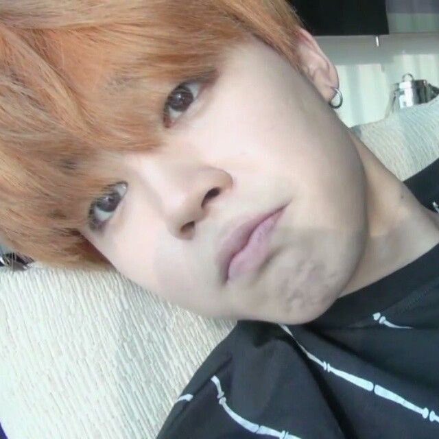 jimin with orange hair; a deadly thread