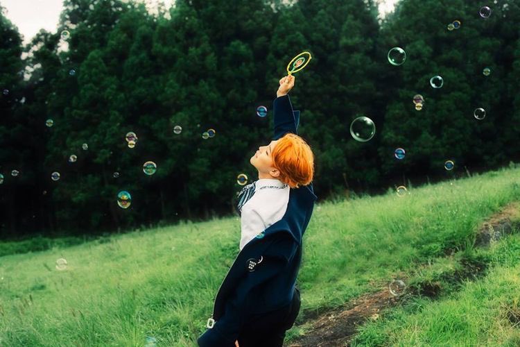 jimin with orange hair; a deadly thread