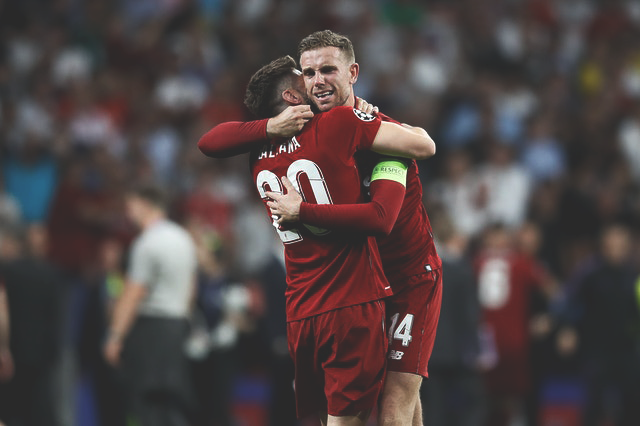 Adam Lallana: “He’s my best mate and it means just as much to me seeing him lift it. Everyone, myself, Milner, Van Dijk, Mo, everyone has the respect for him. Now he’s lifted Big Ears up there his name deserves to be with the legends of this club forever.”