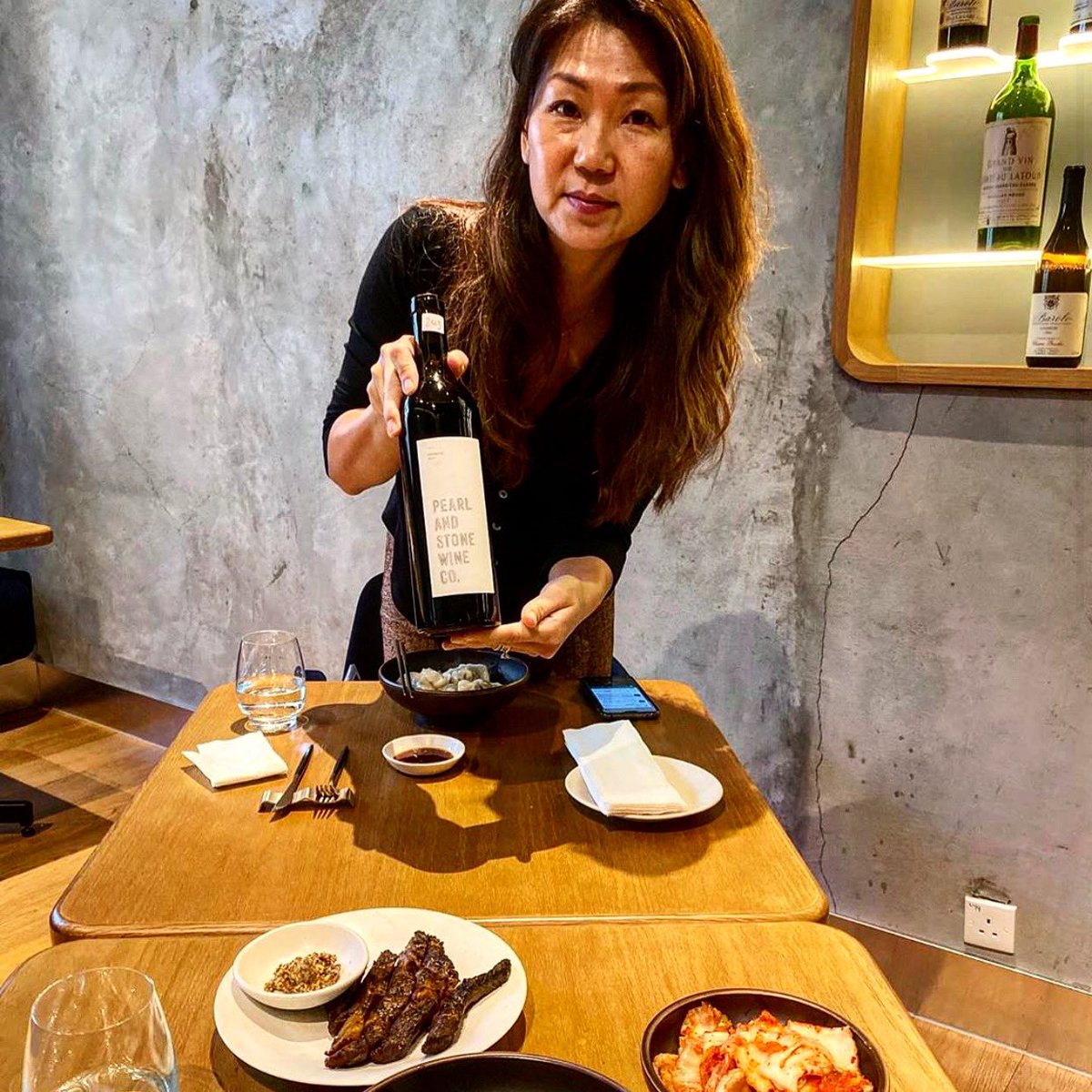We love seeing our local #WAwine going global. Here’s a bottle of <a href="/pearlandstone/">Pearl and Stone Wine</a> with <a href="/JamesSuckling/">James Suckling</a> team in Hong Kong. 🍷🚀🗺