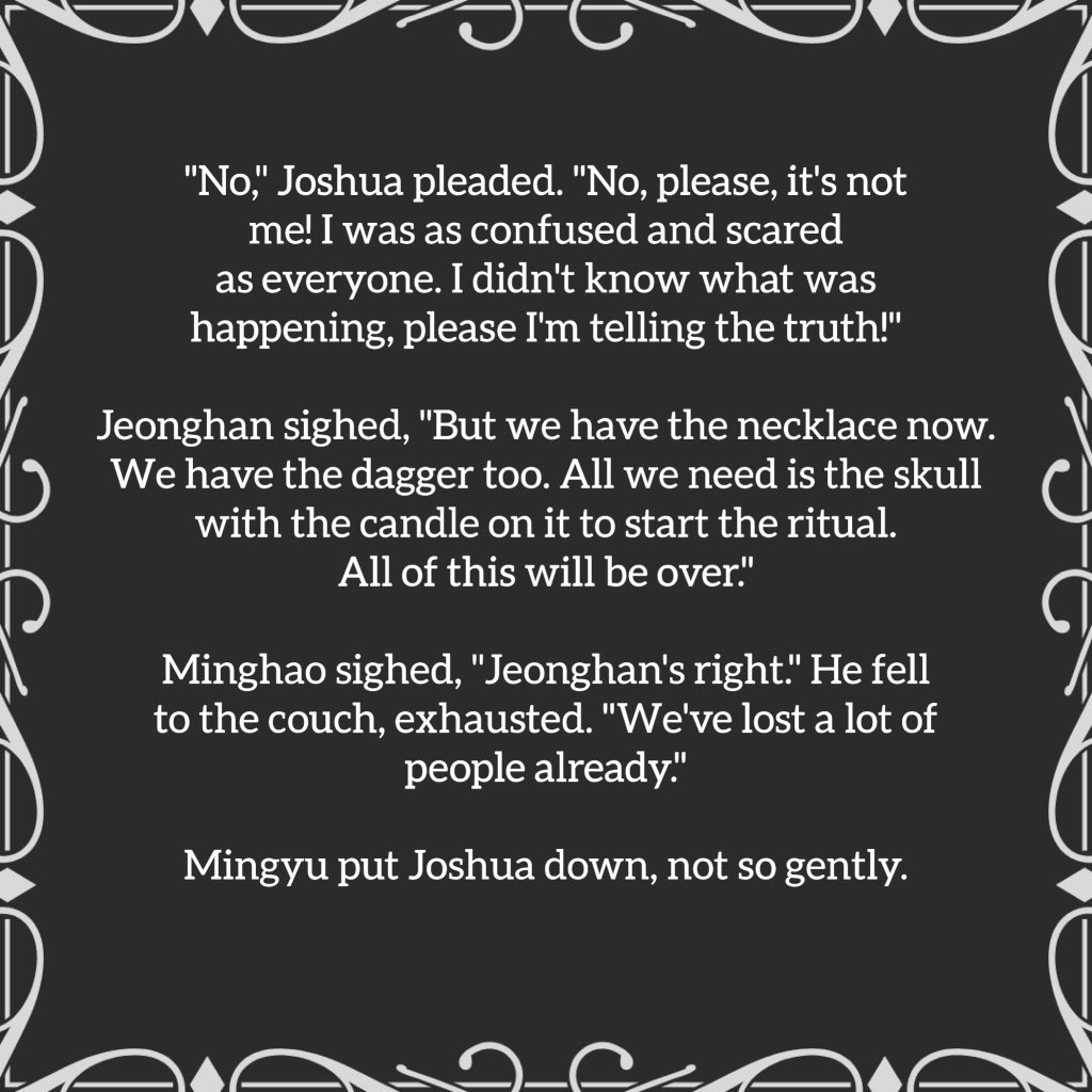 As per reason C, however, Joshua's part comes in. The authors have emphasized the Jeonghan isn't the only one with a mask. What if Joshua was part of this plan all along? Jeonghan and Joshua seem to defend each other all the time. e.g.: #SVT_DevilsHour