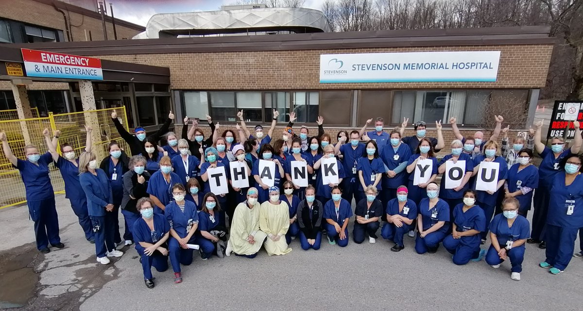 StevensonHosp's tweet photo. We are so grateful for all the support we have received from our community. Every message, donated PPE, monetary donation, discount or free meal...we THANK YOU!

This one's for you #NewTecumseth #Essa #AdjalaTos #BaseBorden #Innisfil #SouthSimcoe #WeLoveOurCommunity❤️❤️❤️ https://t.co/oiULMbkTVo