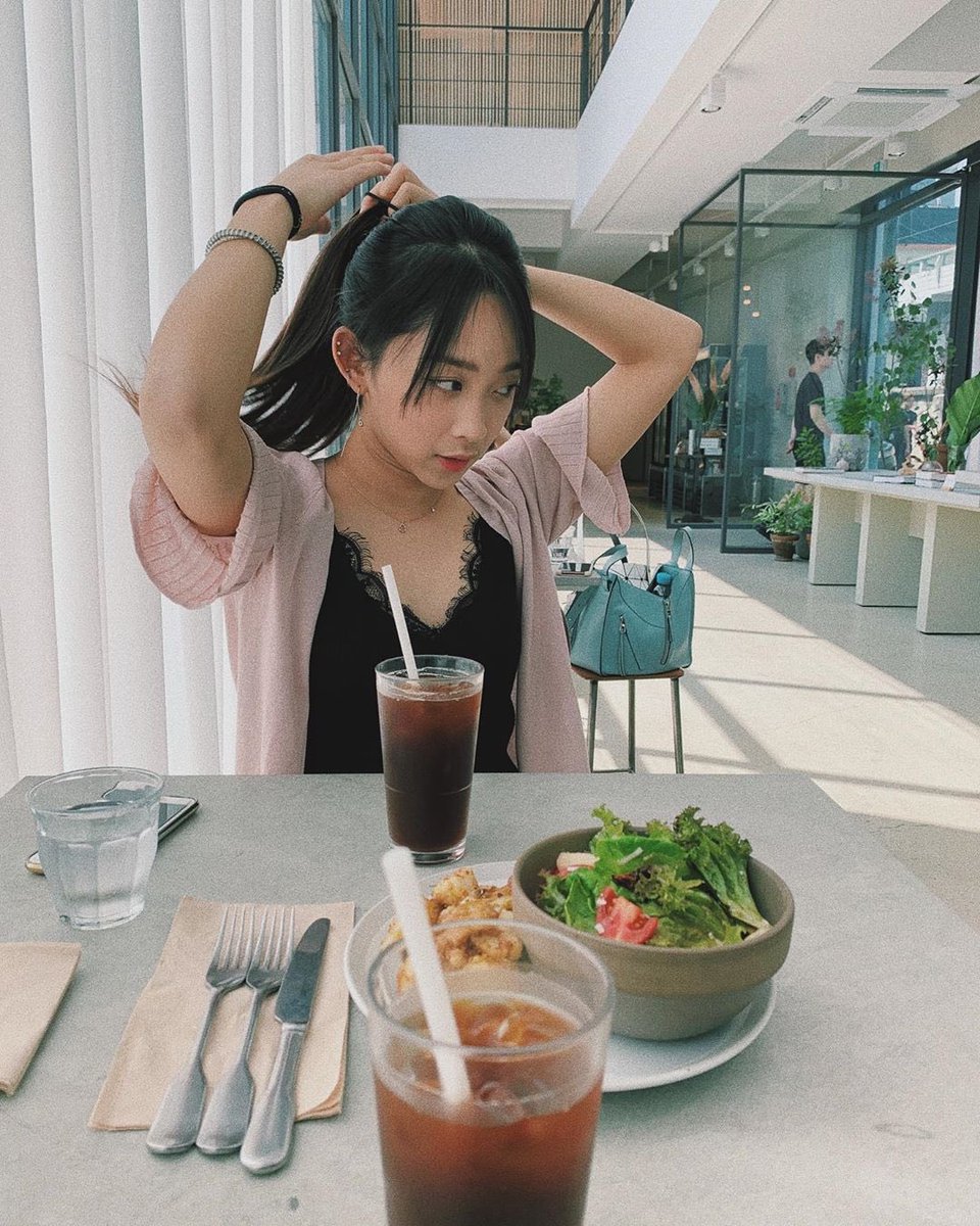 ;Second chapter of our one fine day When she was craving for something sweet while she’s the sweetest of everything. So i just took her to our favorites cafe and ended ordering a chicken salad.. But look how happy she is, those things on her just fits her naturally.