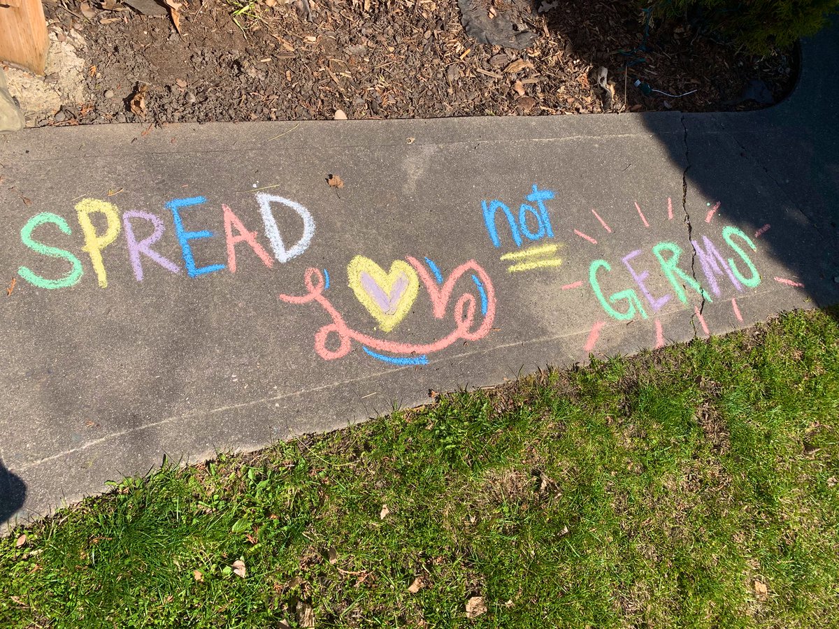 WxLadyBrady's tweet photo. A friendly reminder from me today 🌈 #spreadlove #notgerms #stayhome https://t.co/bfOrLn2WRi