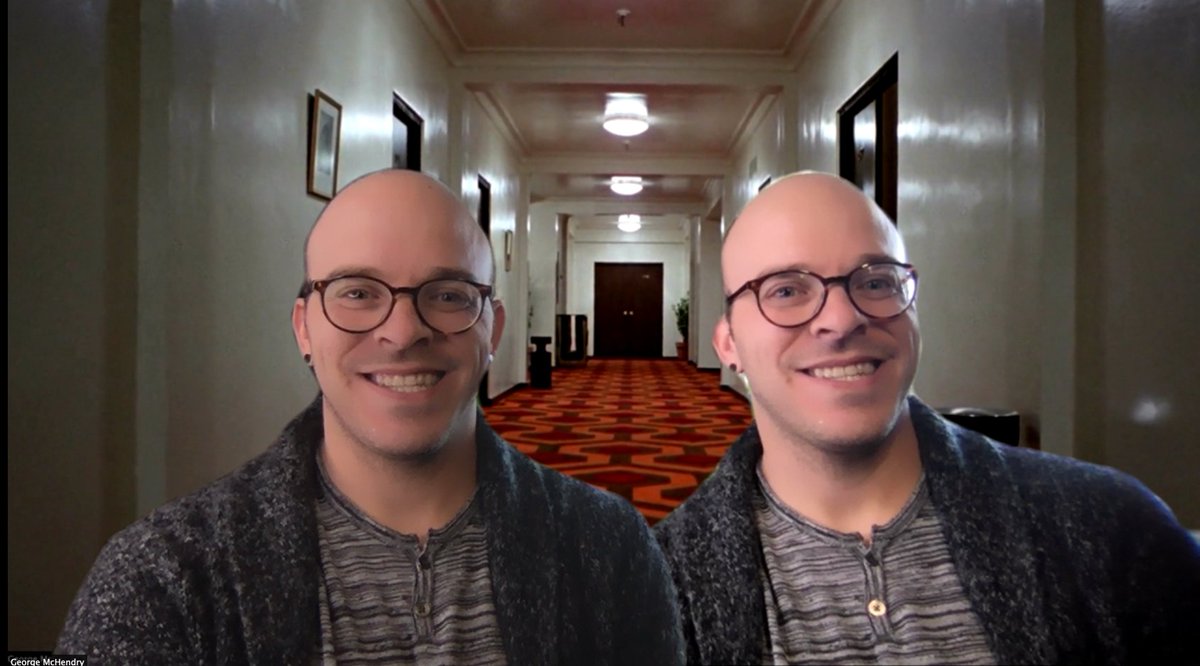 Today's Zoom background will have you seeing double.