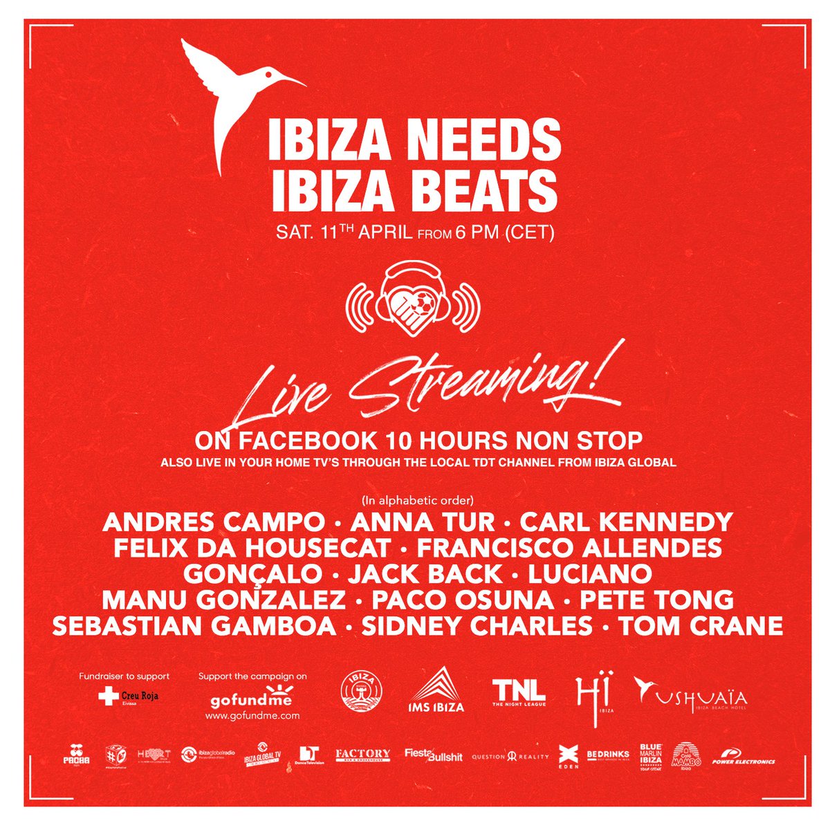 Full line up announced for Ibiza Needs Ibiza Beats this Saturday from ...