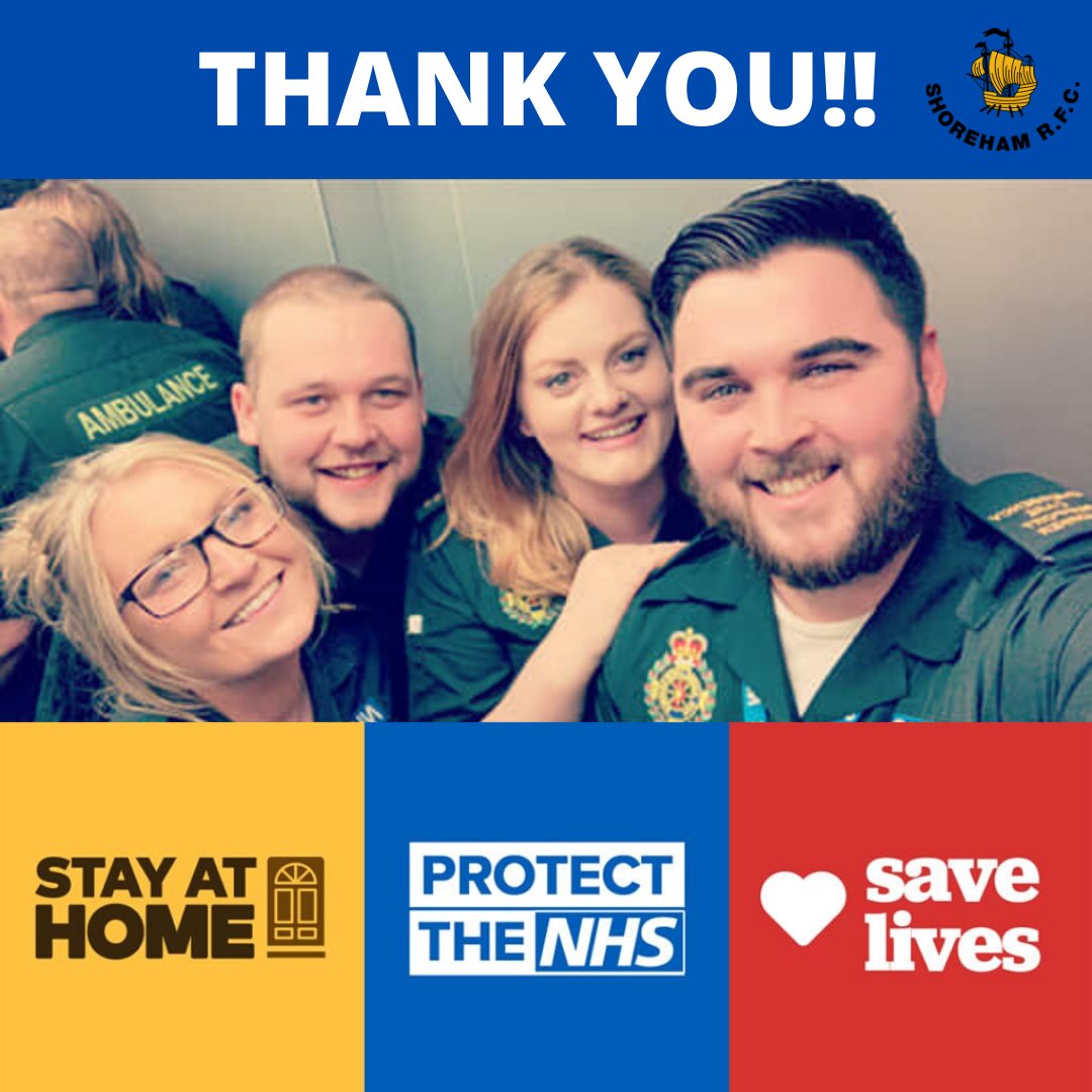 ShorehamRFC's tweet photo. Big Shout Out to one of our players, Ed Green who is an Emergency Care Support Worker at South East Coast Ambulance Service. We are all incredibly grateful. Thank you.
#NHSThankyou #ClapForOurCarers #ClapforNHS #ClapOurCarers

#StayHomeSaveLives https://t.co/npbQTO0qkj
