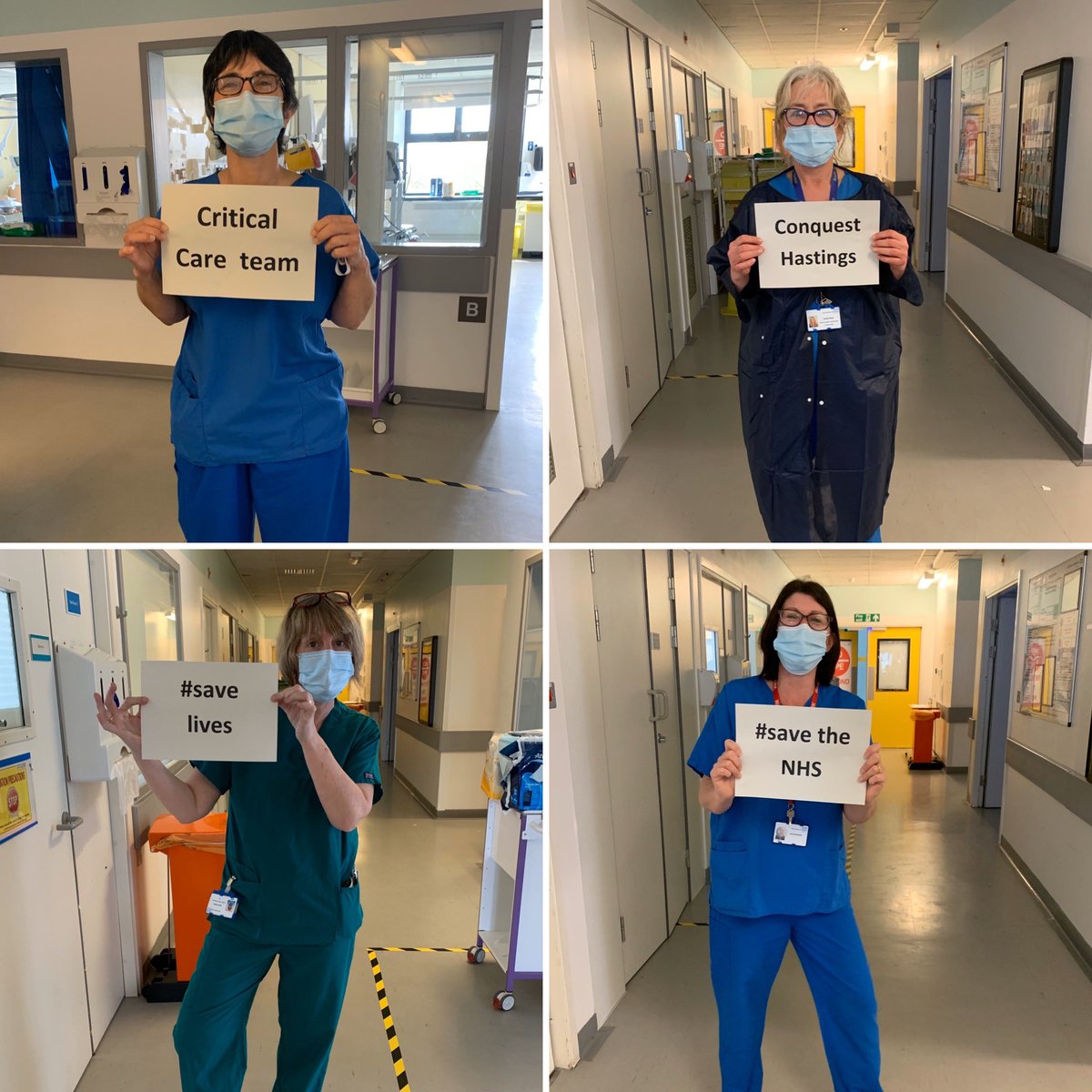 Our Critical Care team at #ConquestHospital @ESHTNHS have a message for everyone before the bank holiday weekend #StayHomeSaveLives #SaveTheNHS #COVIDー19  #EasterWeekend #bankholiday