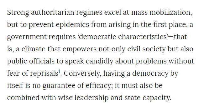 Deng Xiaoping knew well the dangers of autocracyAs I argued in  @ForeignAffairs, he mitigated them by adding "democratic characteristics" to autocracyBut Xi came along & removed these checks, exposing the regime & ctry to the weaknesses of centralized powerThen came  #COVID19