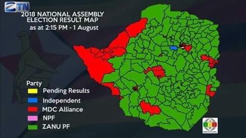 6/ For example, the 2018 election was about him winning. Nothing else mattered. Parliament was a distant priority. Nobody thought about the problem if Zanu PF got 2 thirds majority, which it did. How was he going to govern? The result? This map