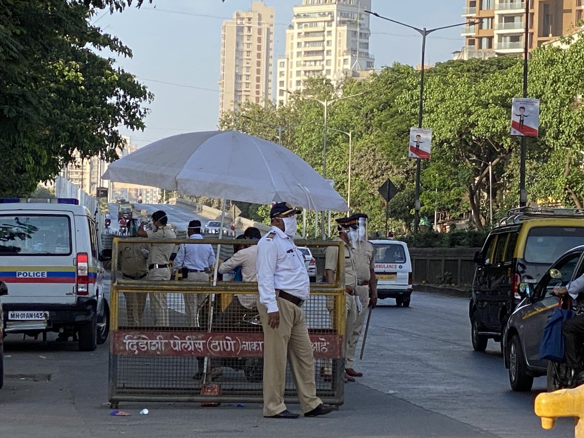 5/8In other places old skills still work. Mumbai Police check posts across the city are ensuring that only people who can prove they need to be out are let through. Street cred has a whole new meaning.