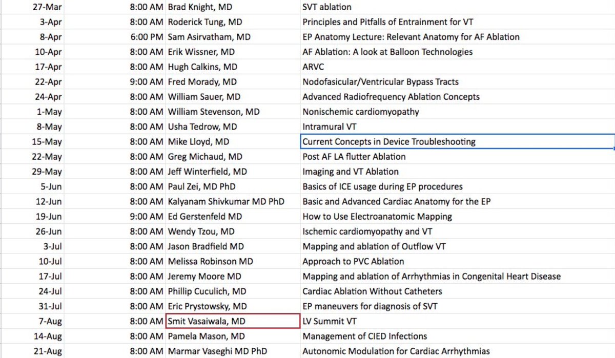 3/n :  #EPFellowsConference w/all-star lineup of  #EPeeps lecturers & high-yield topics, organized by  @NishantVermaMD  @NMCardioVasc Happening on password-protected  @zoom_us Get link from your PDs or message  @NishantVermaMD directly