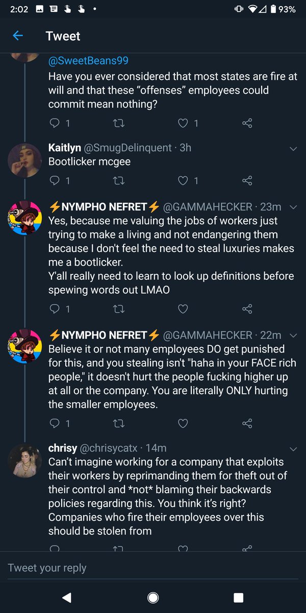 Like, look at this!!!People aren't saying "but think of the poor company," they're worried about the workers who get screwed over by the company policies. The workers know that the blame falls on the company, that doesn't change anything