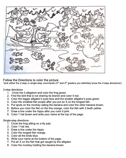 MrsVtheSLP's tweet photo. How are you at following directions? Print this out, grab some crayons and let's see! @Hannahschooners @staceespeech https://t.co/Z0OOzH3TBk