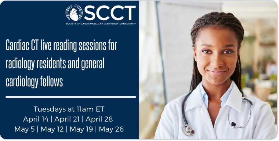 4/n:  @Heart_SCCT launching live case-based CT reading sessions next week7 sessions in total, Tuesdays 11am ET, schedule Pre-register here:  https://scct.org/events/EventDetails.aspx?id=1363974&group=