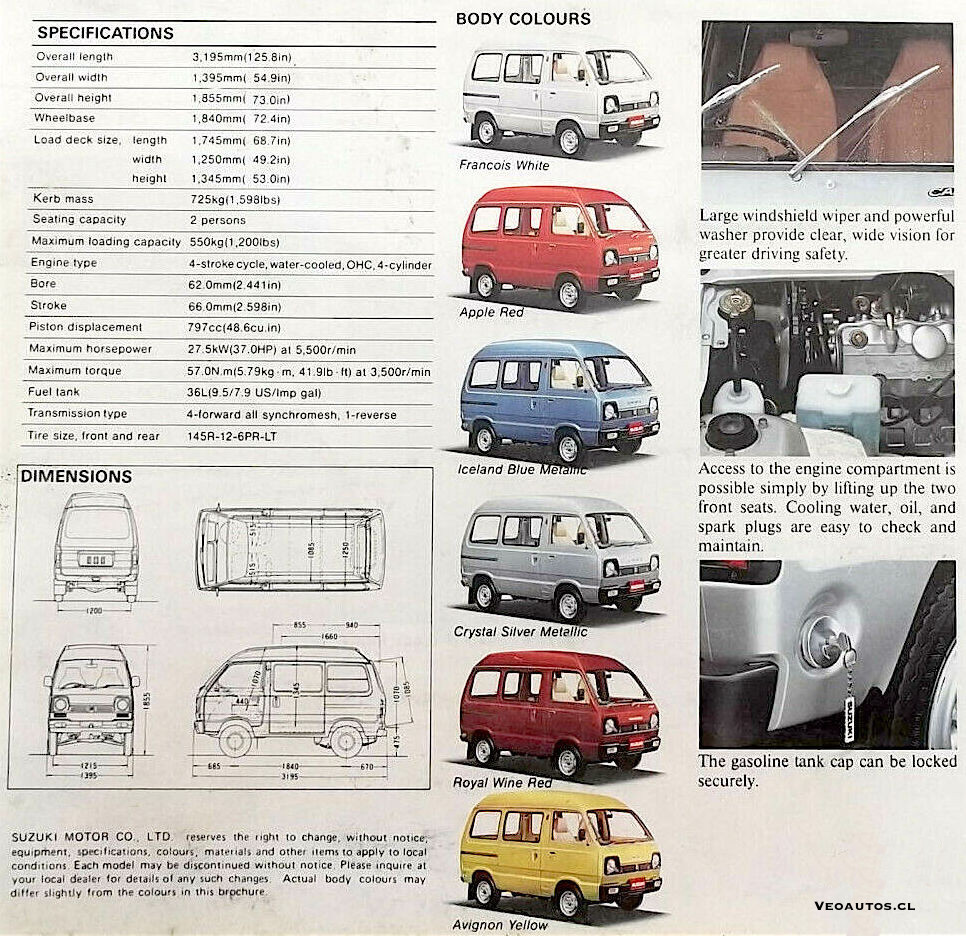 Suzuki Carry ST90. Catálogos año 1980 (1981 4WD).

+ Info facebook.com/70956965250621…

#Carry #SuzukiCarry #Suzuki #Chile #Derco #Veoautos #CarryST90 <a href="/SuzukiChile_/">Suzuki Chile</a> <a href="/MSArenaOfficial/">Maruti Suzuki Arena</a> <a href="/addict_car/">Car Brochure Addict</a>