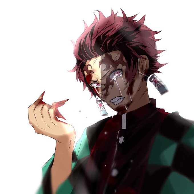 ななかさんがTwitterに投稿した竈門炭治郎(鬼滅の刃)のイラスト。