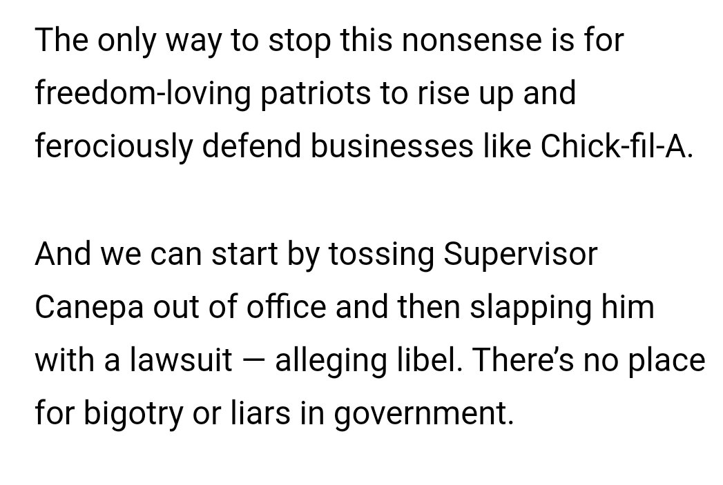 3/According to Starnes, free speech is not for people who express opinions about businesses he likes.