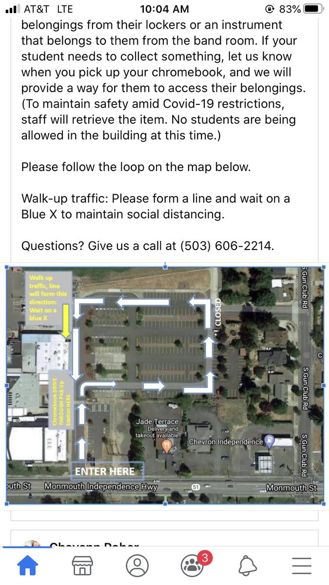 ATTENTION CENTRAL STUDENTS:
Please spread the word that picking up supplies starts today! 12-4 last names listed in the picture below! Please also follow the map so that we don’t have any traffic jams! Hope all is doing well in this uncertain time 
#pantherstrong #gopanthers ❤️