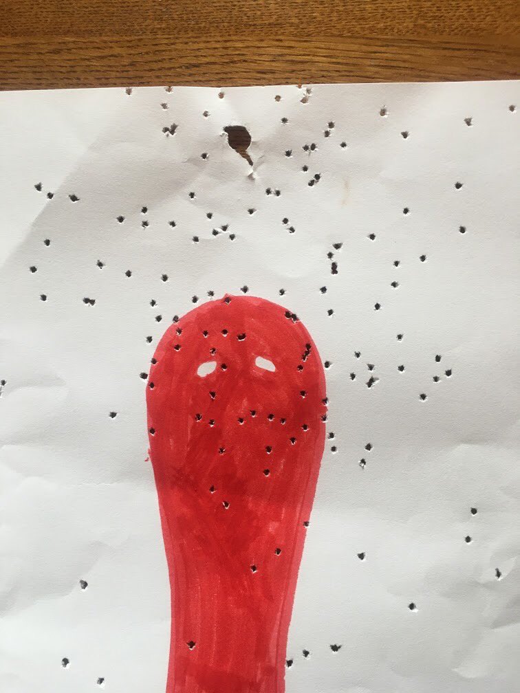 I love living and working in our small community.  These are the awesome things I get when connecting virtually with students: a boy getting pigs ready for the fair this summer and a girl patterning her shotgun for this weekend’s youth hunt. #learningathome #gocrickets