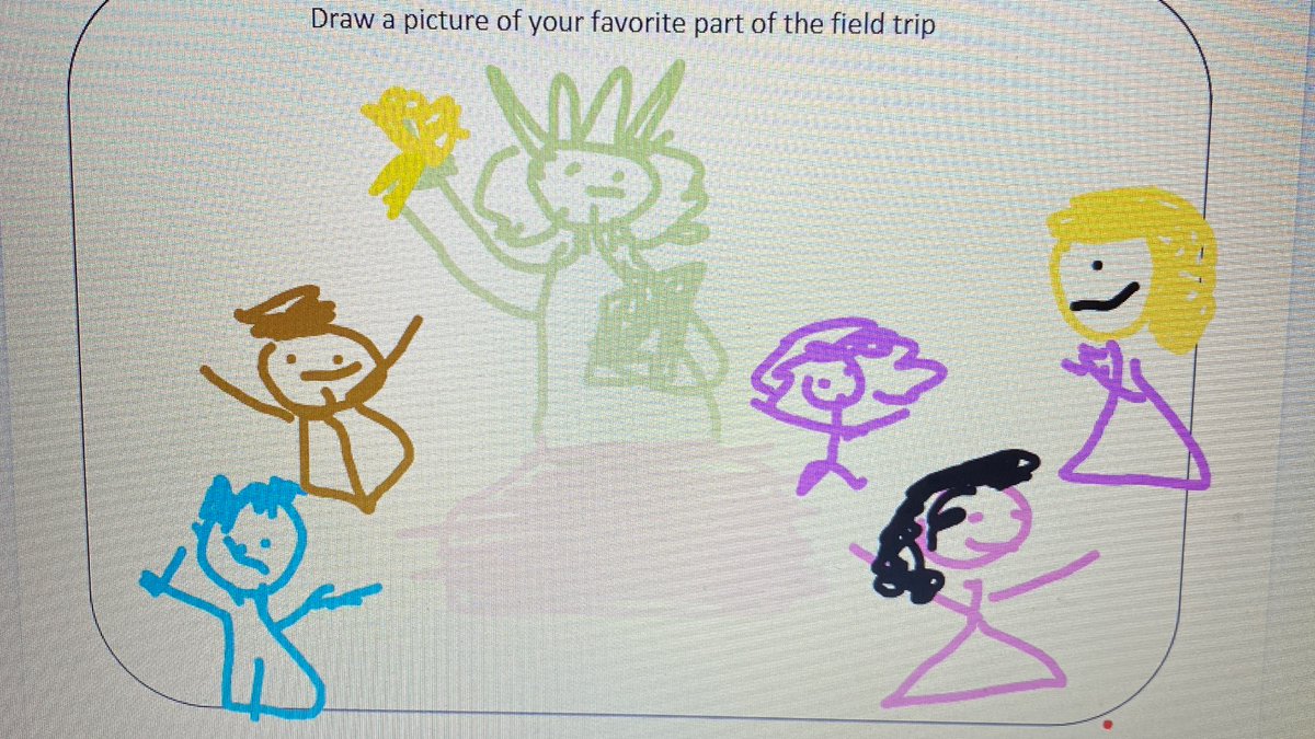 Grade1School4's tweet photo. We took a virtual field trip to the Statue of Liberty today!!! #remotelearning #virtualfieldtrip #1stgrade https://t.co/jKI7Vv4ukh