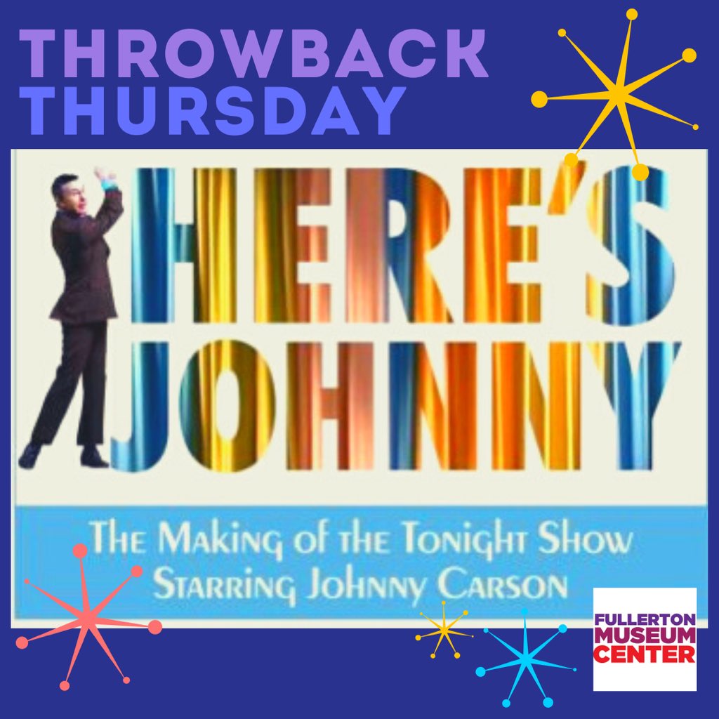 museumfullerton's tweet photo. #throwbackthursday⁣⁣⁣ Look back at our past exhibit ‘Here’s Johnny: The Making of the Tonight Show Starring Johnny Carson.’ (2015) 📺 Exhibit offerings included original video, photographs, props, &amp; costumes from Carson's 30 years as host of the ‘Tonight Show.’⁣⁣⁣
⁣⁣⁣ https://t.co/ZR9MCn1eRB