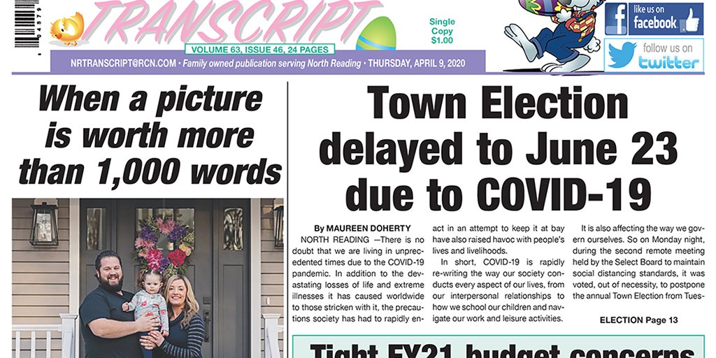 nrtranscript's tweet photo. This week’s front page https://t.co/LUBucmrnXQ #nrtranscript #northreading https://t.co/rcoBkO2KwS