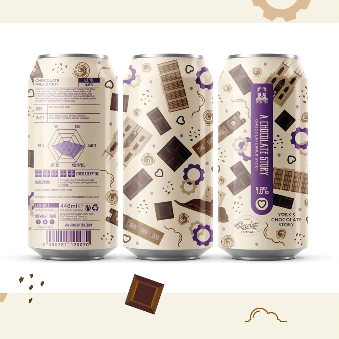 Some recent work for York Chocolate Festival highlighting the heritage of Yorks chocolate history. @brewyorkbeer & @yorkschocstory collaborated in creating a limited edition beer (available now!) with can design by @ubd_studio and art direction from @abell_design, 🍫