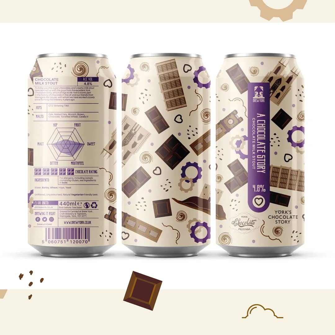 Some recent work for York Chocolate Festival highlighting the heritage of Yorks chocolate history. <a href="/brewyorkbeer/">Brew York</a> &amp; @yorkschocstory collaborated in creating a limited edition beer (available now!) with can design by @ubd_studio and art direction from @abell_design, 🍫