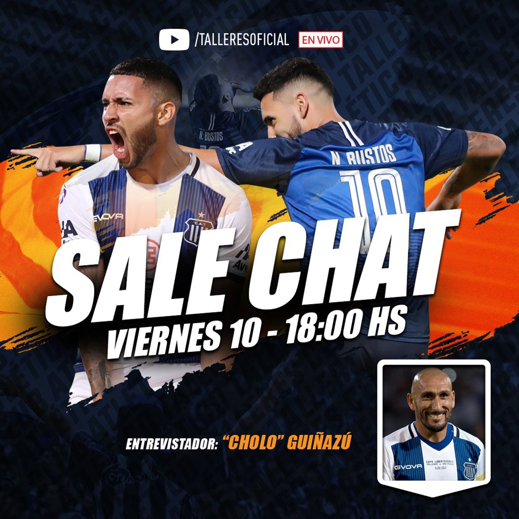 Los esperamos a todos mañana viernes 18 horas!! Para que JUNTOS PODAMOS ENTREVISTAR AL 10 DE NUESTRO HERMOSO CLUB!! Vamos que vamos Nahuel ídolo ⚽️⚽️⚽️👏🏻👏🏻👏🏻
<a href="/CATalleresdecba/">Club Atlético Talleres</a>
