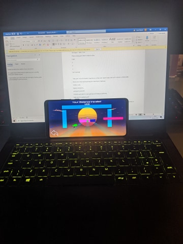 For context.... works on most android devices, working on an IOS build, but it works on your PHONE! Unlike the VR or Kinect based stuff i do most people have their own phones, so this seems playable by a lot more users! :D   <a href="/DrPDickinson/">Patrick Dickinson 💙</a> @kathringerling <a href="/Kieran_Hicks/">Kieran Hicks 👍👍</a>