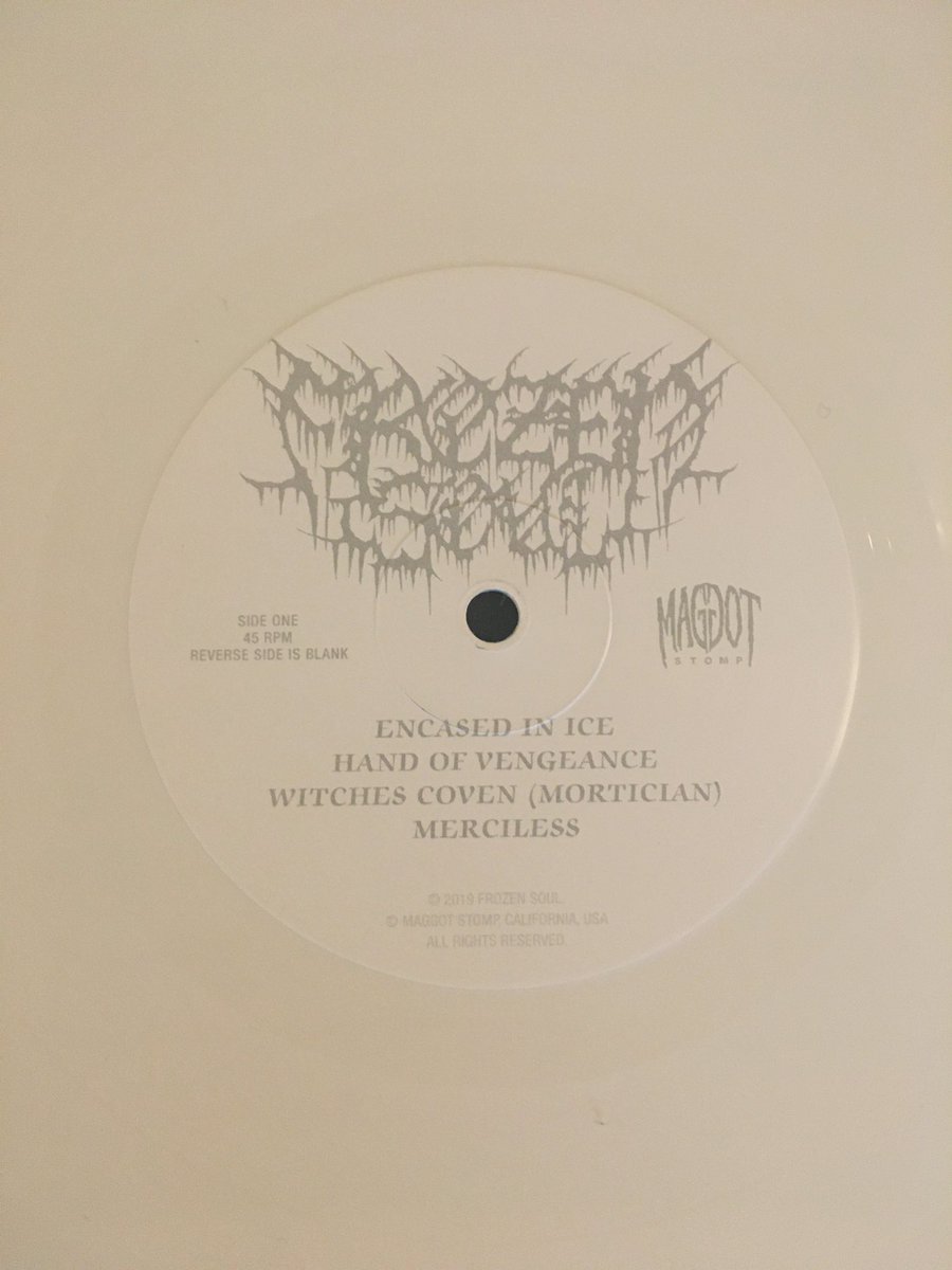 ICYMI: <a href="/maggotstomp/">maggotstomp</a> did a 2nd pressing of Encased In Ice, the snowblind variant. pick one up to hold you over until winter comes again. link below. 

frozensoul-maggotstomp.bandcamp.com/album/encased-…