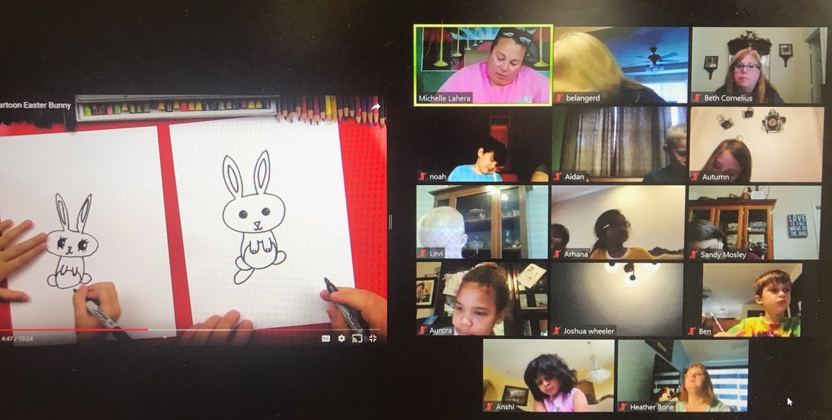 LaheraLegends's tweet photo. We did our first Zoom craftivity today! It was so much fun!!! 🐰 #GettingReadyForEaster #FREOwls @FreOwls #CitrusSchools @CitrusSchools https://t.co/fpEwNx82wB