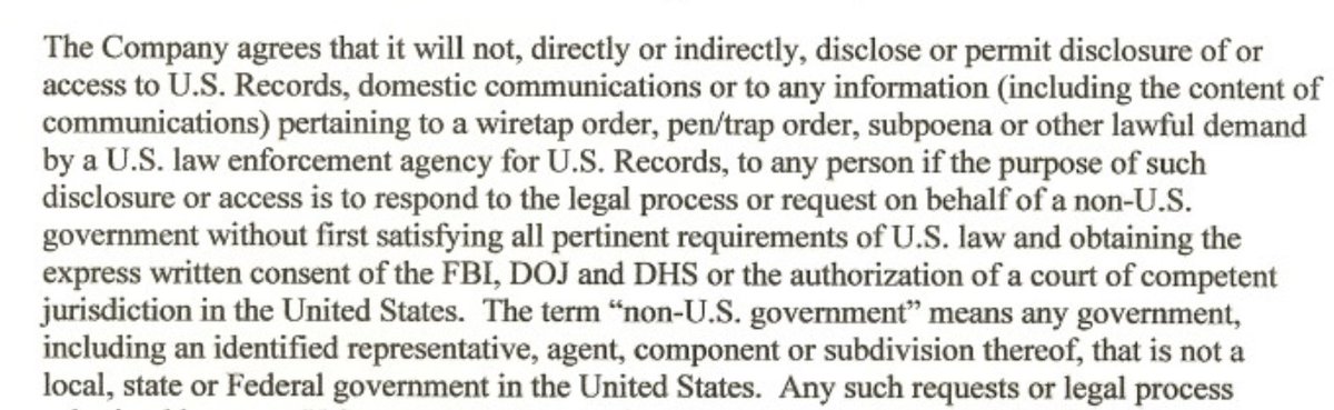 Basically, you can operate here, but don't use these services to skirt U.S. wiretap laws, and in law enforcement obtains a warrant, don't disclose that.