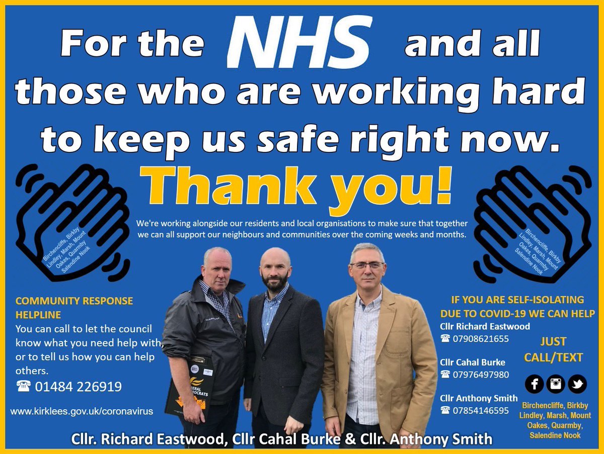 CahalBurke's tweet photo. For the NHS and all those who are working hard to keep us safe, Thank you! #ClapForOurCarers #ClapForNHS #Lindley #NHS #COVID19 https://t.co/XK1ZeKCLfo
