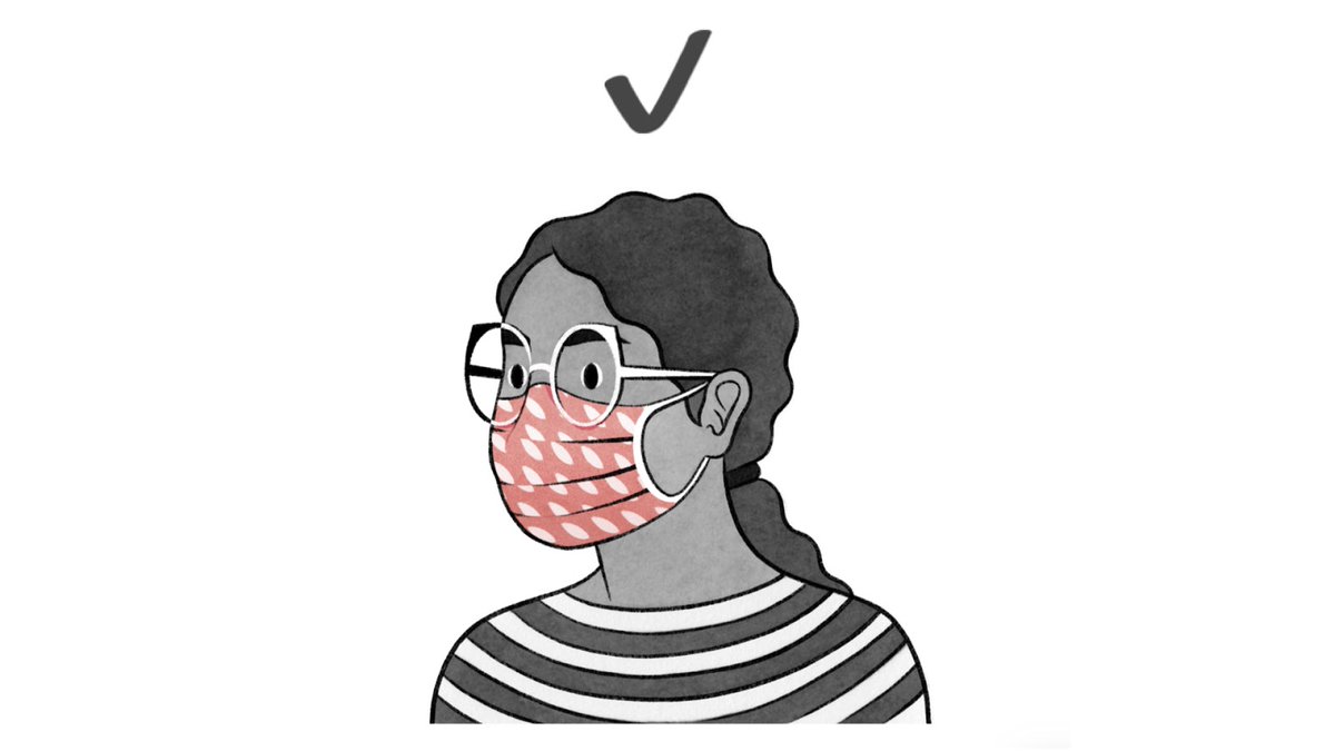 DO wear your mask so it comes all the way up, close to the bridge of your nose, and all the way down under your chin. Tighten the loops or ties so it’s snug around your face, without gaps.  http://nyti.ms/3e2o6p0 