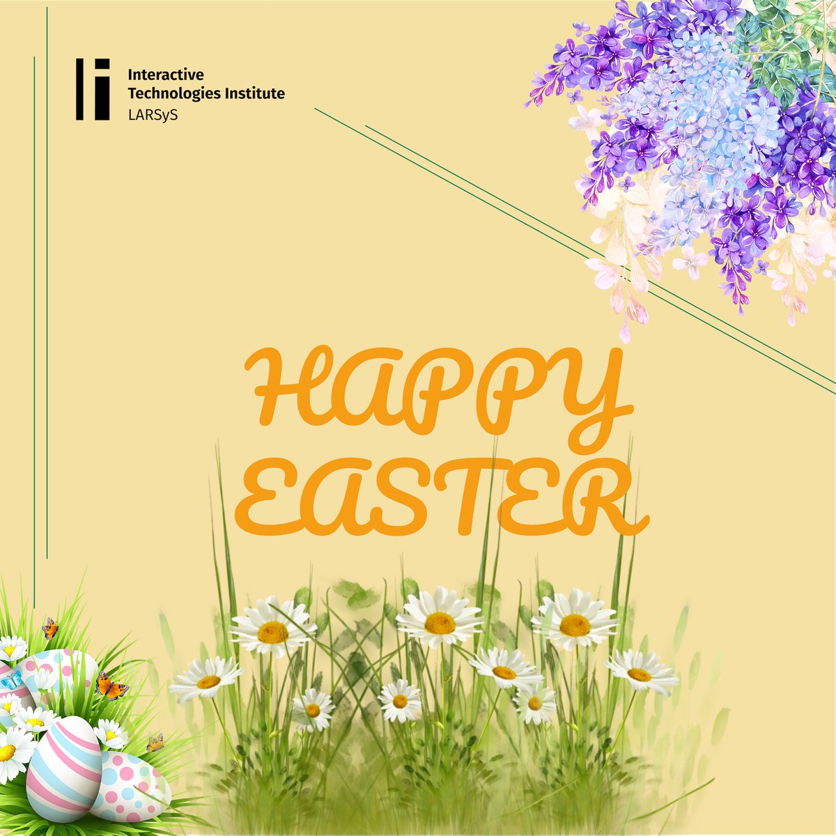 iti_larsys's tweet photo. Wishing you a Happy Easter 🐰
#ITI #InteractiveTechnologiesInstitute #stayhome #staysafe #Easter #EasterAtHome #Madeira https://t.co/9MaABV2tZk