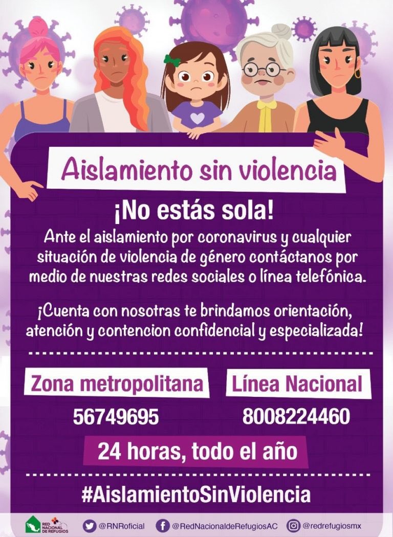 nodoMxM's tweet photo. #NoEstasSola #aislamientosinviolencia #Mexico
https://t.co/JXThd1wIlT https://t.co/OpaGNCT0Yw