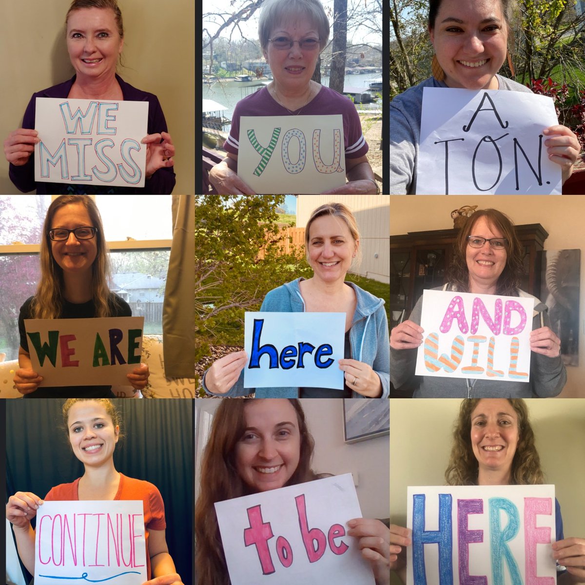 withoutastout's tweet photo. Us teachers at Santa Fe are missing our kids and wanted to send a message to our kids and families so we came together to do this 😊 @sftisd #isdstrong https://t.co/fO8c8xWQ1q